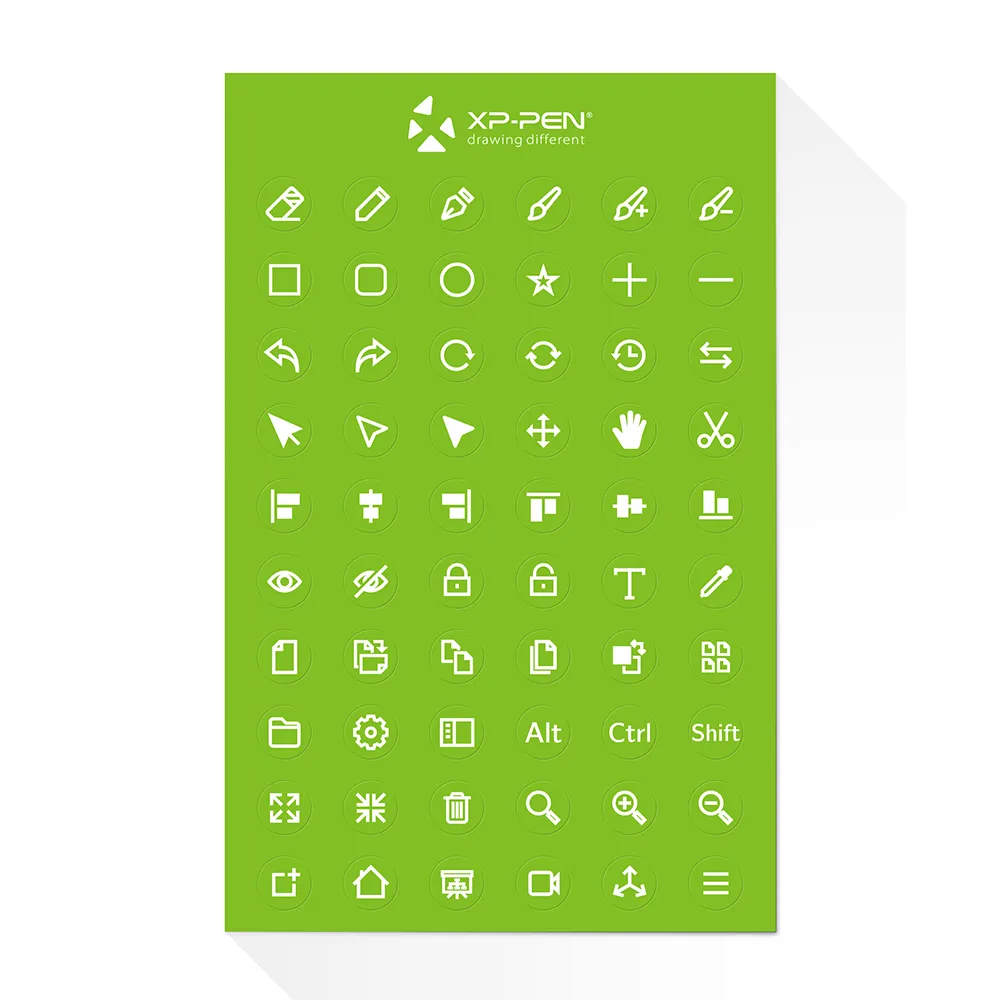 XPPen shortcut keys multi-function sticker(Package of 8) 2 XPPen shortcut keys multi-function sticker(Package of 8)
