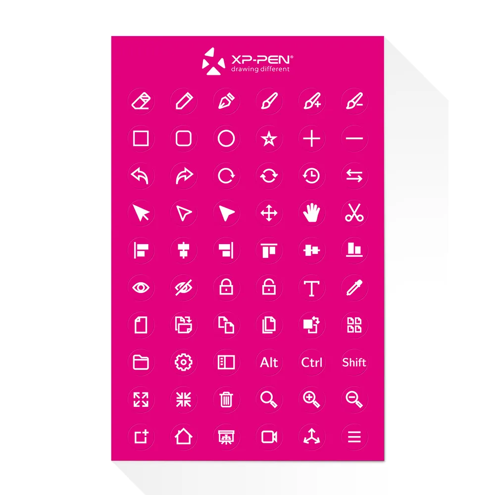 XPPen shortcut keys multi-function sticker(Package of 8) 5 XPPen shortcut keys multi-function sticker(Package of 8)